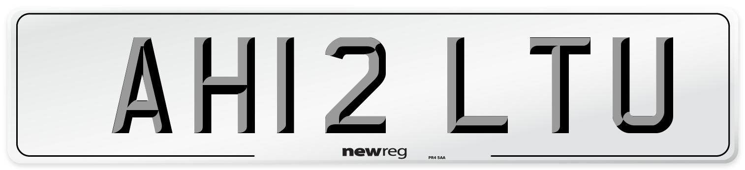 AH12 LTU Number Plate from New Reg
